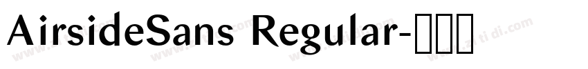 AirsideSans Regular字体转换